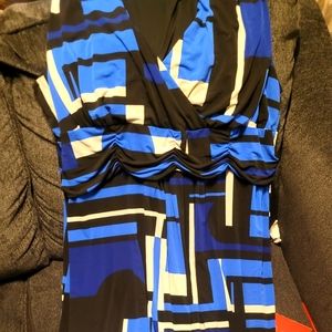 Great Block Dress Blue, Black, and White